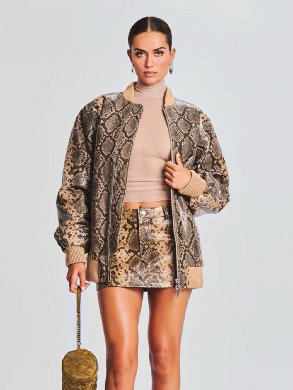 Halle Jacket in Tannin Snake - NWT - Sold out on Retrofete & Revolve!